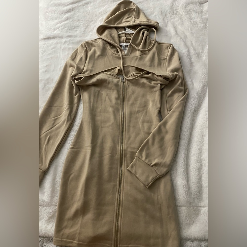 Dress with crop hoodie